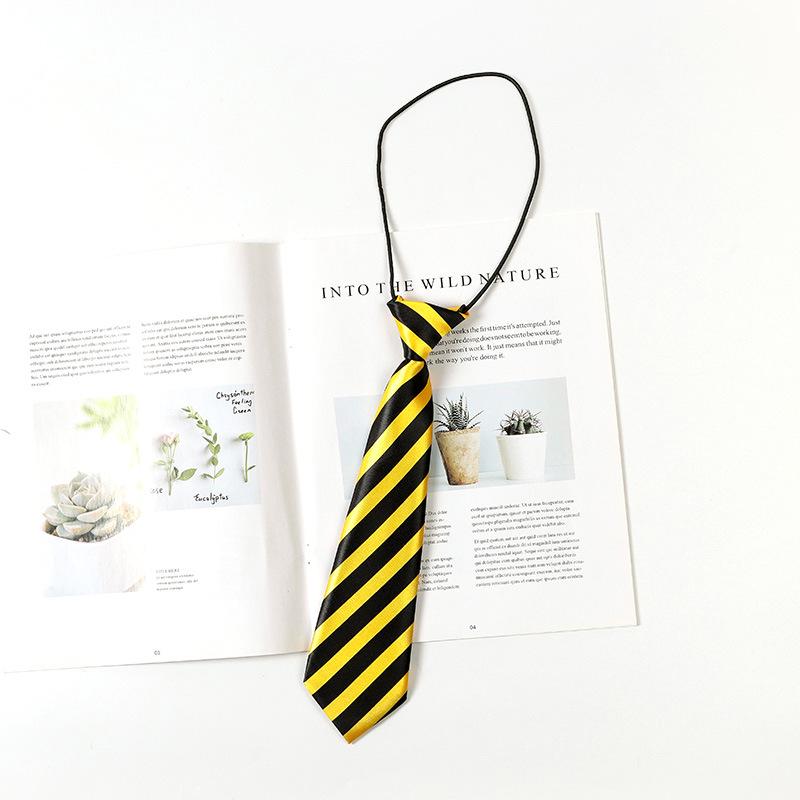 

Преппи Стиль Коричнево-желтый галстук-бант без завязывания для женских рубашек