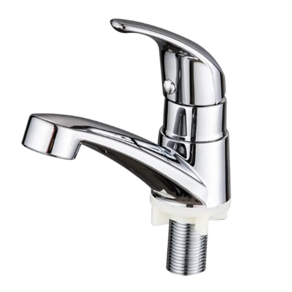 

Chrome Single Handle Hole Faucet Bathroom Basin Single Cold Sink Water Tap Kitchen Deck Mount Faucets Bath Tap Hardware China Mainland