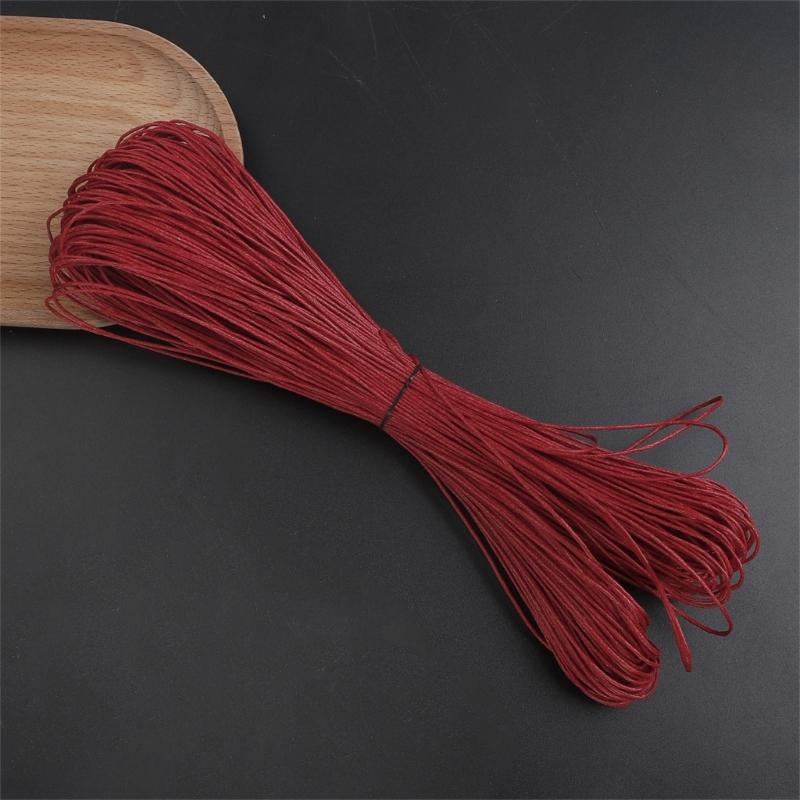 65.61yardX1mm Waxed Cotton Braiding Thread Weaving String for Handmade Bracelets Necklaces Jewelry Making Accessories
