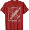 Oneck Summer Short Sleeve Casual Unisexs Tshirt Size S5xl Raf British Lancaster Bomber Blueprint T100 Cotton Style