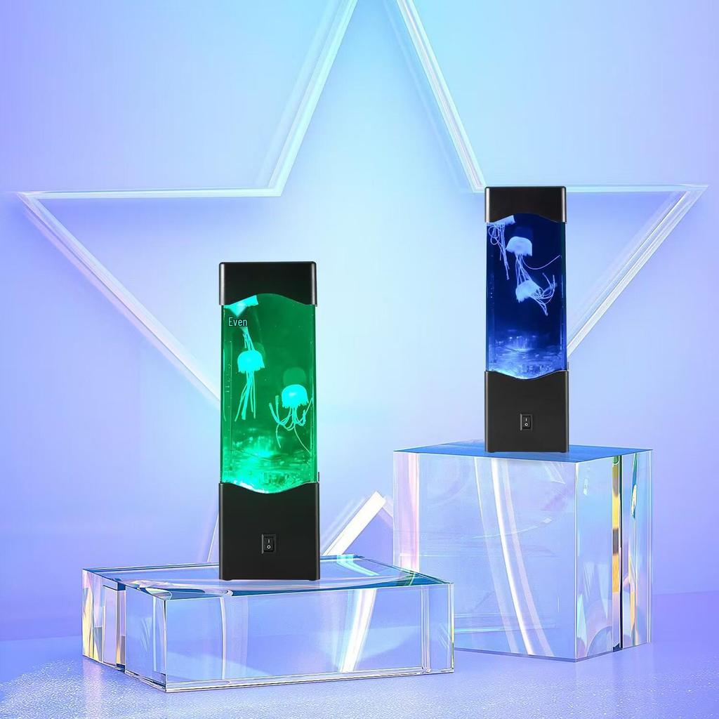 Colorful LED Jellyfish Lamp: USB-Powered Night Light for Bedroom Ambiance