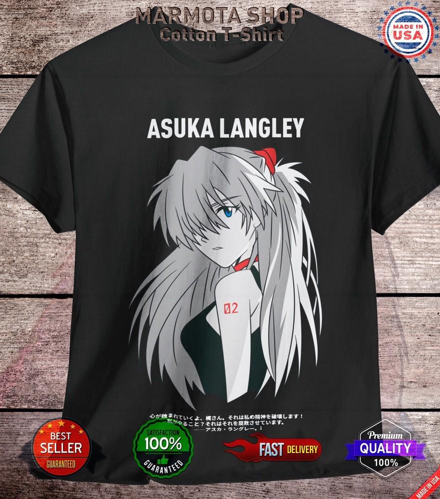 

Asuka Langley Neon Genesis Evangelion Shirt Japanese Anime NERV Tee T-Shirt XL