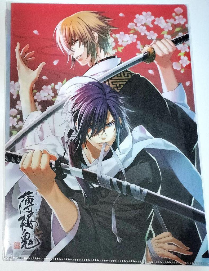 [USED] Hakuoki Saito Hajime Kazama Chikage A4 2-pocket clear file
