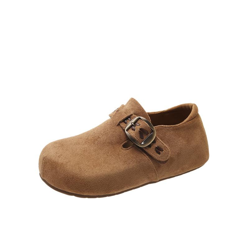 All-inclusive Boken Shoes Women's Inner Height Increase One Pedal Single Shoes Women's 2025 New Platform Shoes Women's Boken Shoes