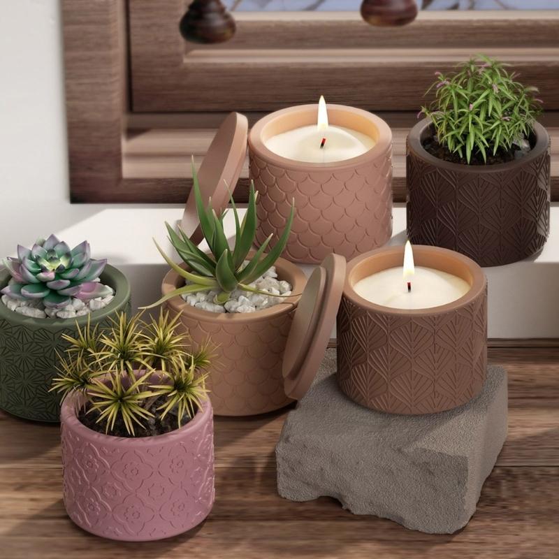 Versatile and Easy To Use DIY Silicone Mold for Creating Storage Container Flower Pots and Candle Holders Decorations