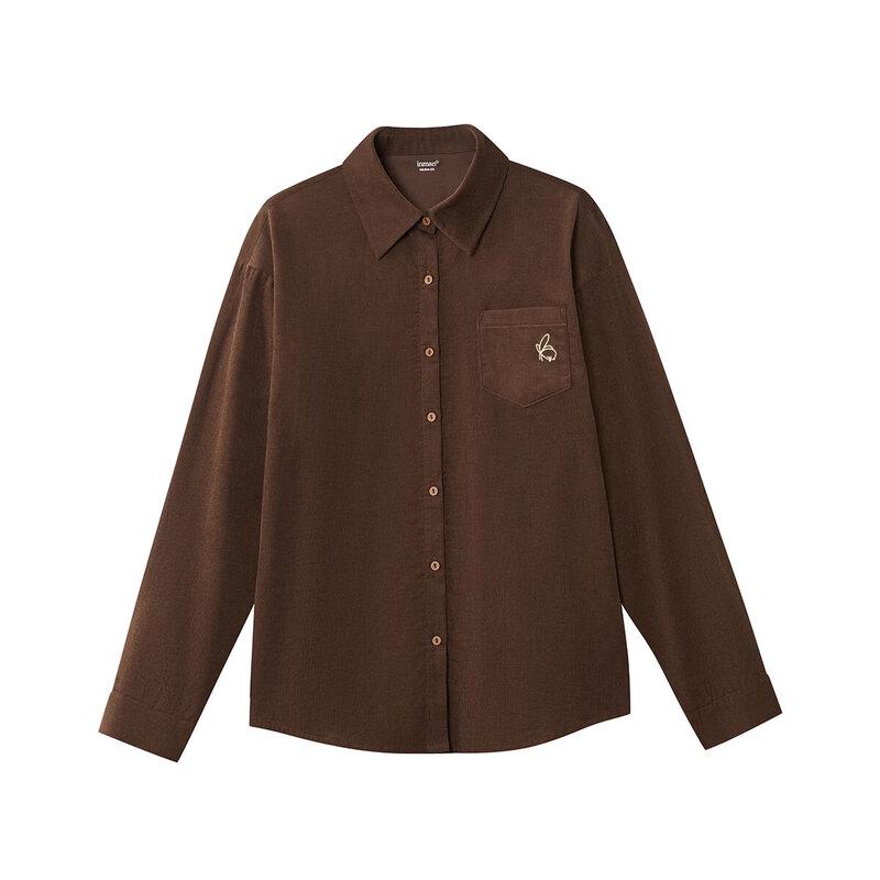 Женская хлопковая вельветовая рубашка с длинным рукавом INMAN M