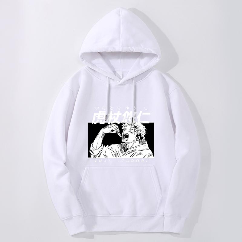 Jujutsu Kaisen Anime Gojo Satoru Graphic Hoodies Vintage Oversized Hooded Hip Hop Long Sleeves Hoodie Men Women Clothes