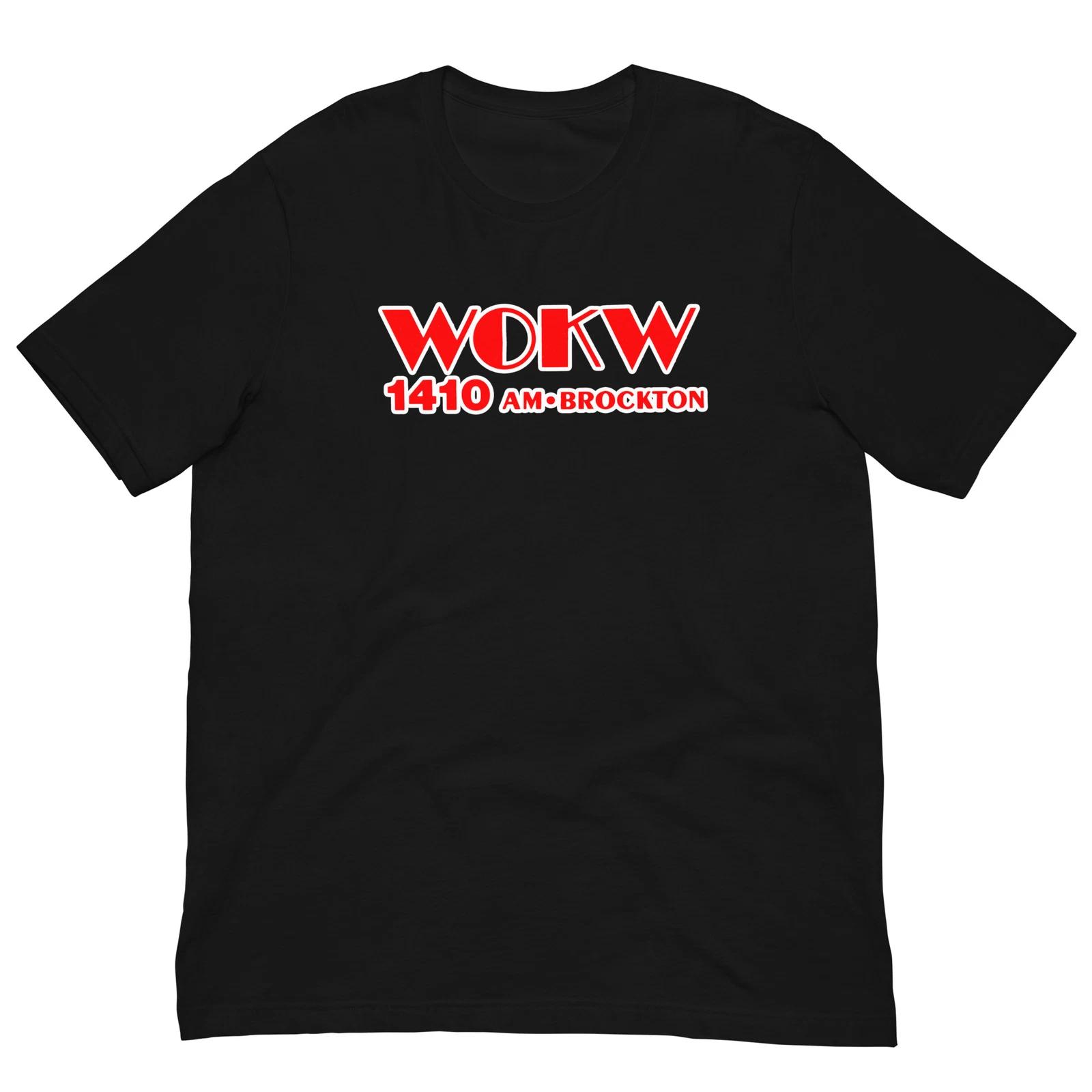 

WOKW 1410 AM Radio Brockton Massachusetts Unisex 100% Cotton T-shirt Mens Tees Top 2XL