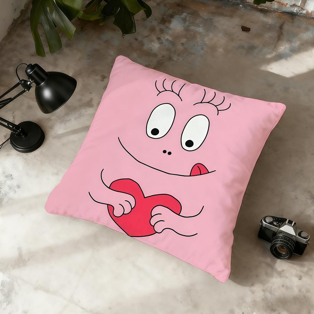 Cute B-Barbapapa Cartoon cushion cover Home Office Convenient Nordic Simplicity Hit With Zipper Cushion Cover