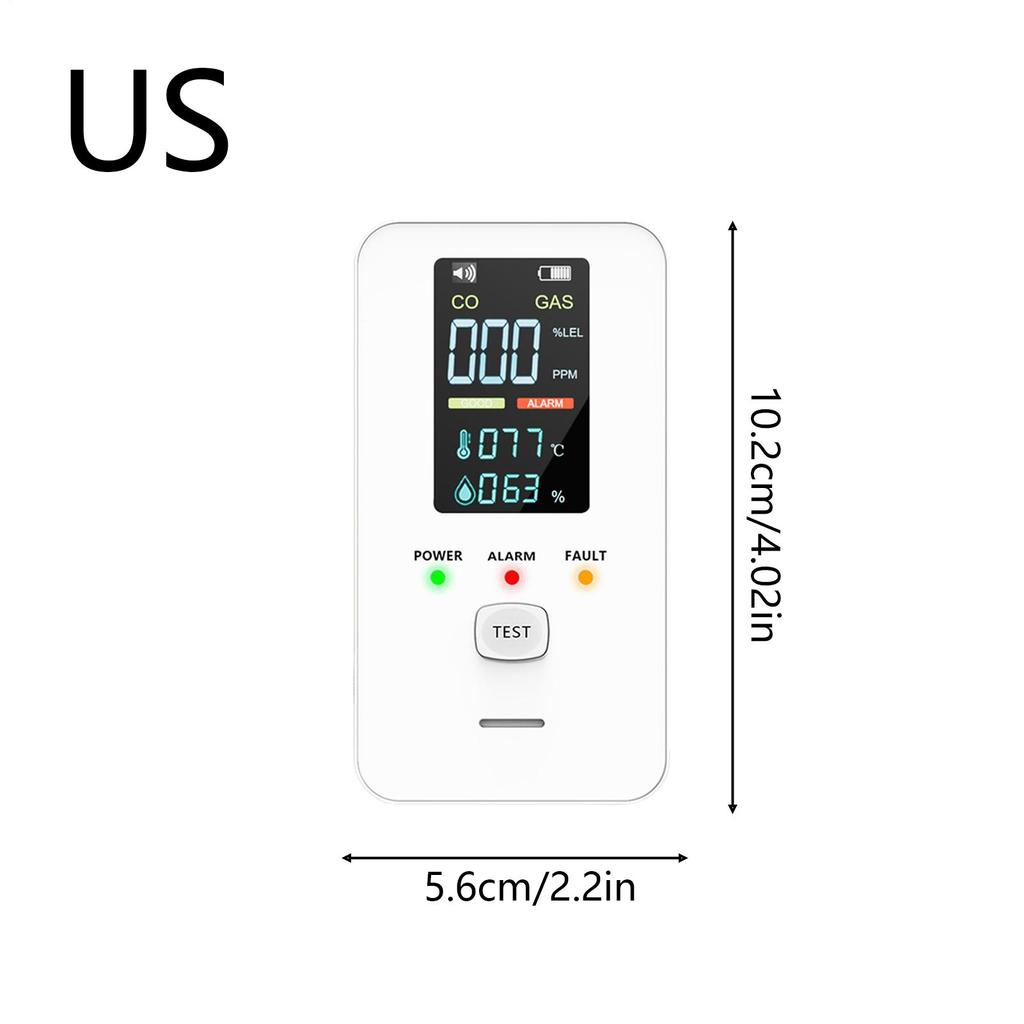 4 in 1 Carbon Monoxide & Natural Gas Detector Plug in Digital Alarm Monitor High Sensitivity Safety Detectors for Home