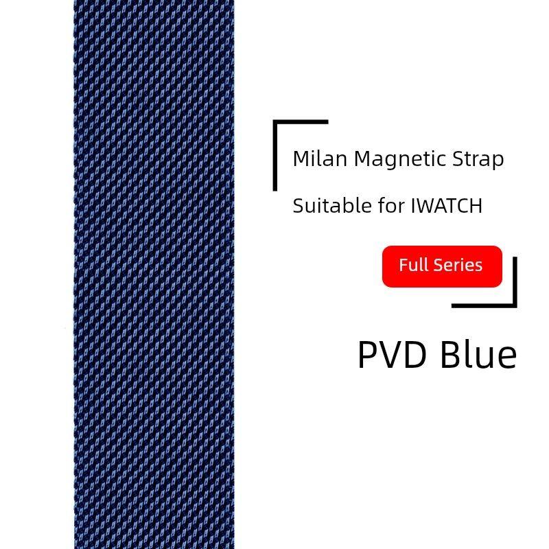 

Suitable for Iwatch9 Strap Apple Watch Applewatch8 Milan Nice Ultra Metal 76/Se/5/4 Blue [Official Money]] [38mm] applicable: S1/S2/S3