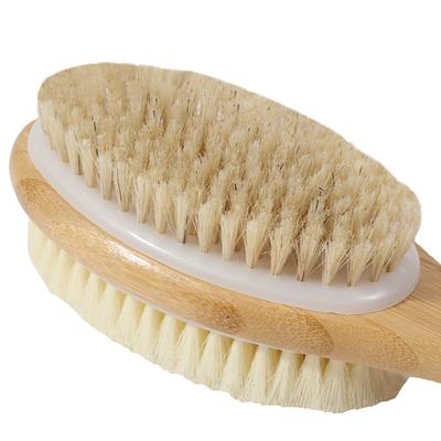 Double-sided Body Massage Brush Long Handle Shower Bath Body Brush Dry Skin Exfoliating Skin Care Cleaning Tool
