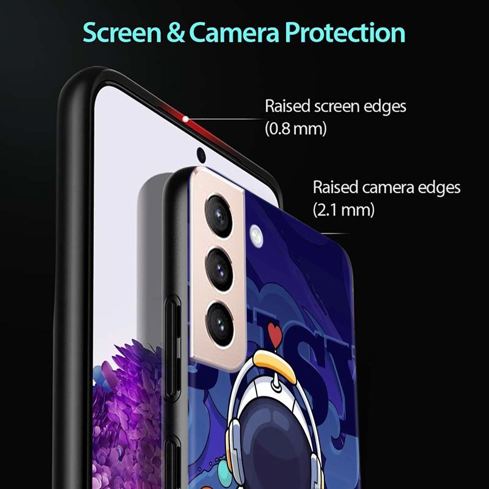 Phone Case For Samsung Galaxy S21 S20 Ultra S10 Plus Lite S21 S20 Fe 5g S10e S9 S8 S7 Edge Shell Fundas Cute Cartoon Astronaut
