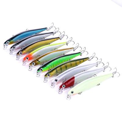 10pcs Vissen Lokken Laser Hard Kunstaas 3D Ogen 11cm 13g Wobblers Visgerei Langzaam zinken