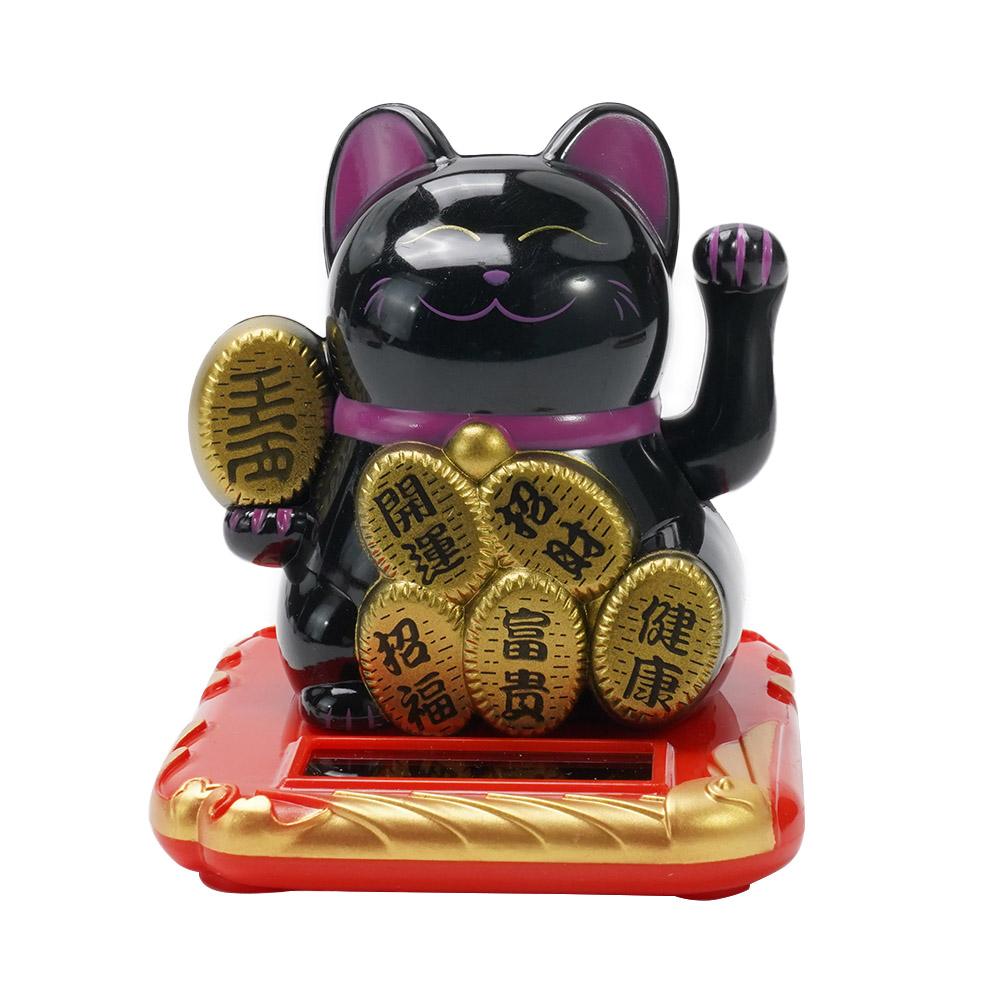 Solar Decorations Lucky Cat 7.5*7*6.5cm High-quality Plastic Three Colors Automatic Cute Cat Shape Multiple Uses