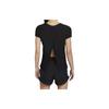 Nike Round Neck Casual Solid Logo Running Quick-Dry Short Sleeve T-Shirt Women Tops Black CZ9607-010