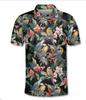 Cool Duck Graphic Short Sleeve Polo Shirt, Trendy Casual Summer Top