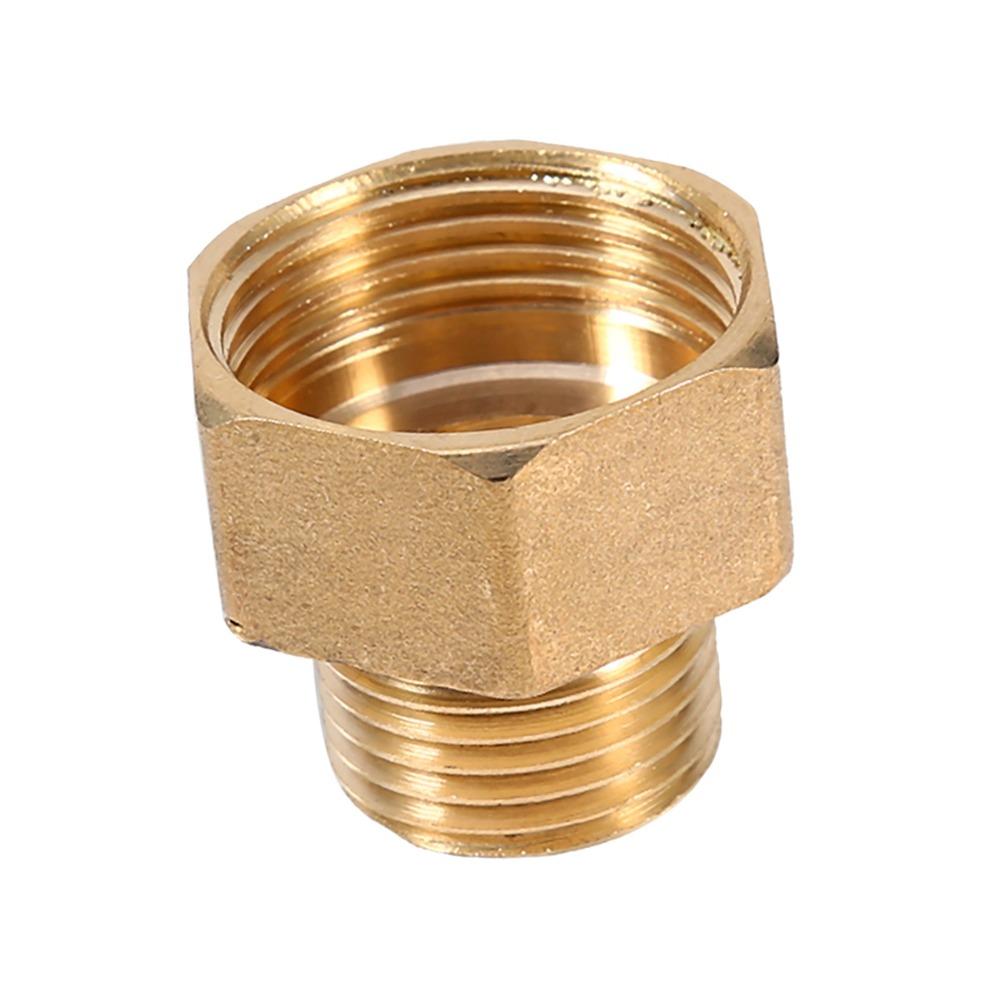 2PCS G1/2" Male to G3/4" Female Brass Pipe Reducer Brass Material Hex Head Design Pipe Fitting Coupler Pipe Fitting