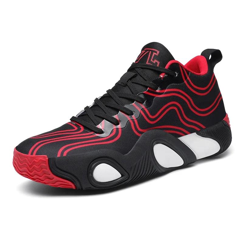 High-quality Men Basketball Shoes for Women Trend Non-slip Sports Shoes Outdoor Basketball Training Shoes Mesh Sneakers 36-45