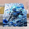 Kamen Rider Anime Flannel Blanket – Soft, Warm, Perfect for Sofas, Bedding, Camping, Travel, Office, and Home Decor – QJY