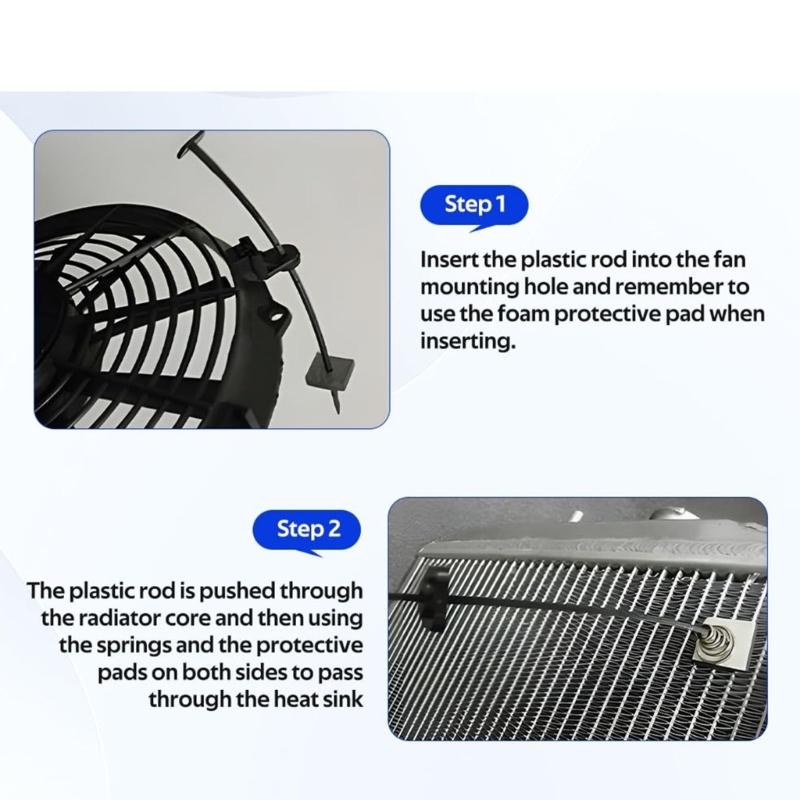 2/3/4 Set Transmission Coolers Mounting Tie Strap Plastic Automotive Radiator Fan Mount Zip Ties Clips Easy Installation