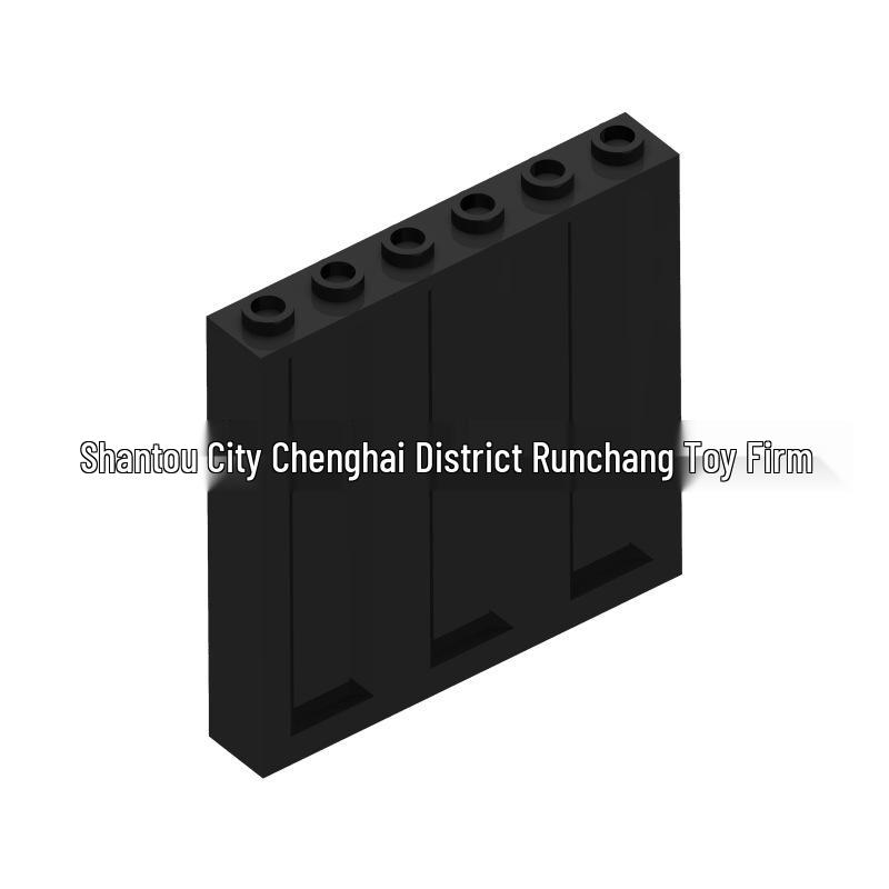 Cross-Border Building Block Brick - Compatible 23405, 1x6x5 Corrugated Wall Panel, 0.1KG