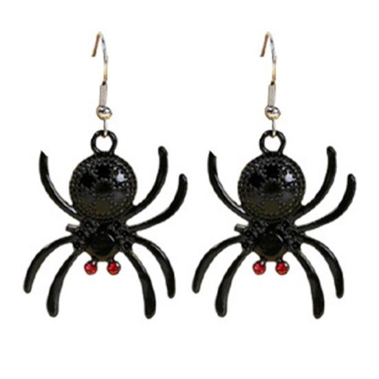 Fashionable Holiday Costume Jewelry 1 Pair Halloween Earrings for Women, Skeleton Spider Pumpkin Women Ghost Bat Dangle Earrings, Gothic Accessories