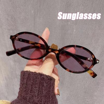 Trendy Women Men Optical Glasses Summer Retro Oval Sunglasses Cat Eye Sun Glasses Small Frame Outdoor Sun Protection Eyewear
