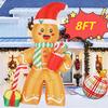 2025 2.4M Xmas Gingerbread Man Inflatable Christmas Model Giant Outdoor Party Decorations Large Inflatable Yard Christmas Decor