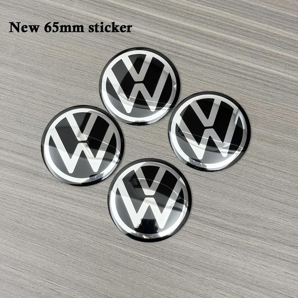 Volkswagen 4pcs 56mm 60mm 65mm Automotive Wheel Hub Center Cover Replacement Parts Suitable for CC Sagitar, Magotan, Jetta Polo