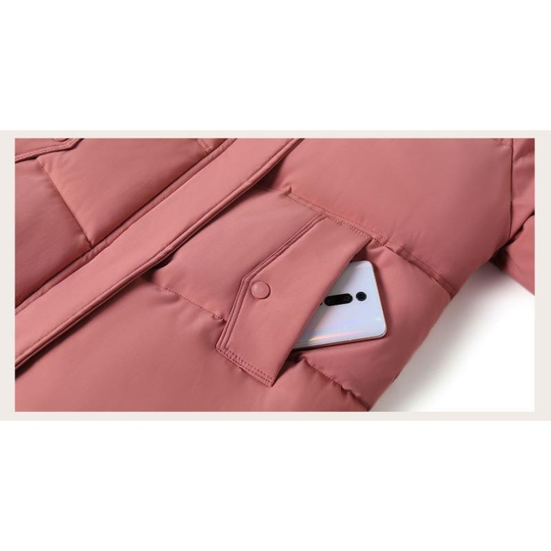 Winter Cotton Padded Jacket Hooded Fleece Thick Parkas Warm Loose Long Overcoat Middle Aged Coat