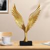Europäische Adler Figur: Goldener Greif breitet die Flügel aus - Dekor für Zuhause, Büro oder Weinschrank