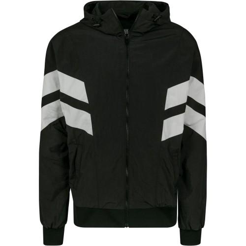 Urban Classics Mens Stripe Detail Crinkle Track Jacket