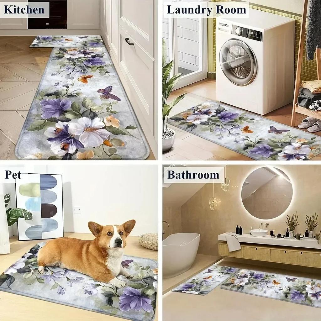1PC Vegetables pattern Kitchen Rugs Non-Slip Door Mats Pop design Living room Rugs Bath Mat Carpet for Home Sink Laundry Decor