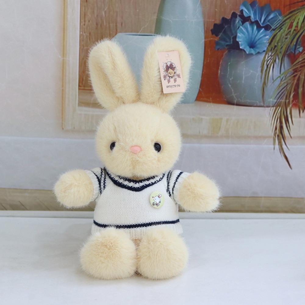 Stuffed Rabbit Plush Toy Cartoon Animal Sweater Rabbit Soft Doll Birthday Gift