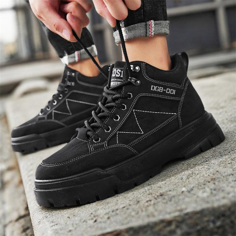 New Fashion Autumn And Winter Men's Low Top Martin Boots Students Male Boys Trending Soft Sole Work Shoes Labor Protection Martin Sneakers