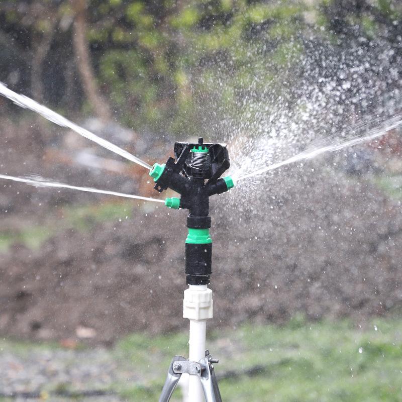 1 Inch Four-Nozzle Rocker Arm Sprinkler For Garden Farmland 360Degree Irrigation Rotating Sprinkler System For Cooling Dust Removal