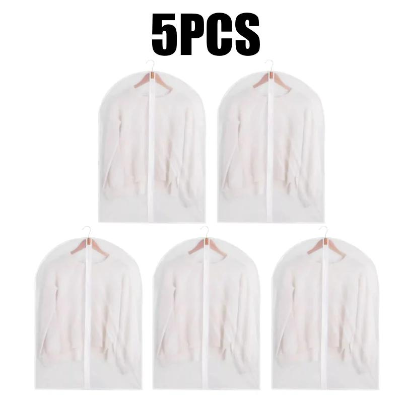 Pyłoszczelny Pokrowiec Ochronny na Odzież Worek Całkowicie Zamknięty Pokrowiec na Ubrania z Zamkiem Błyskawicznym Worki na Ubrania Wiszący Trwały Worek do Przechowywania Ubrań