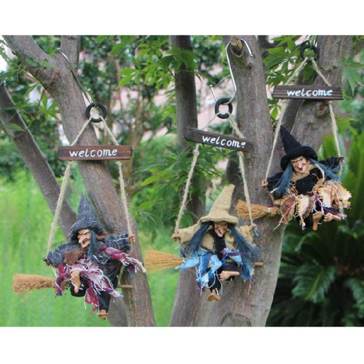 Desk Sculpture Toy High Quality Plastic Made Decorations Cute Hanging Witch
