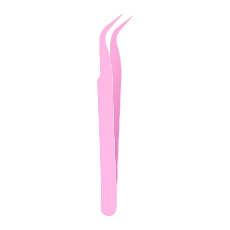 Golden Feather Eyelash Tweezers Set for Professional Artists - Bead Stitching and Grafting Tool