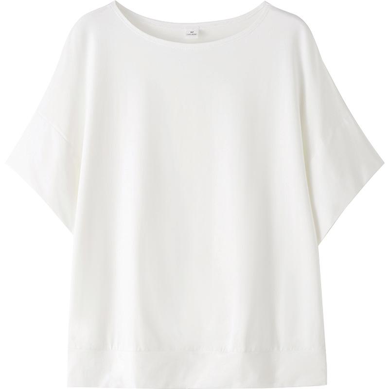 

Женская однотонная футболка на одно плечо, свободного покроя, с коротким рукавом, универсальный топ на весну/осень 2XL покинуть белый
