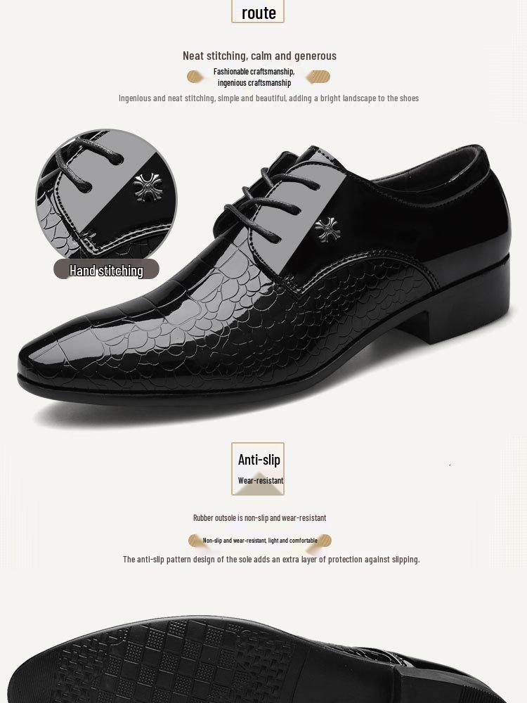 Men's New Winter Leather Formal Shoes - Plus Size & Wedding-Ready