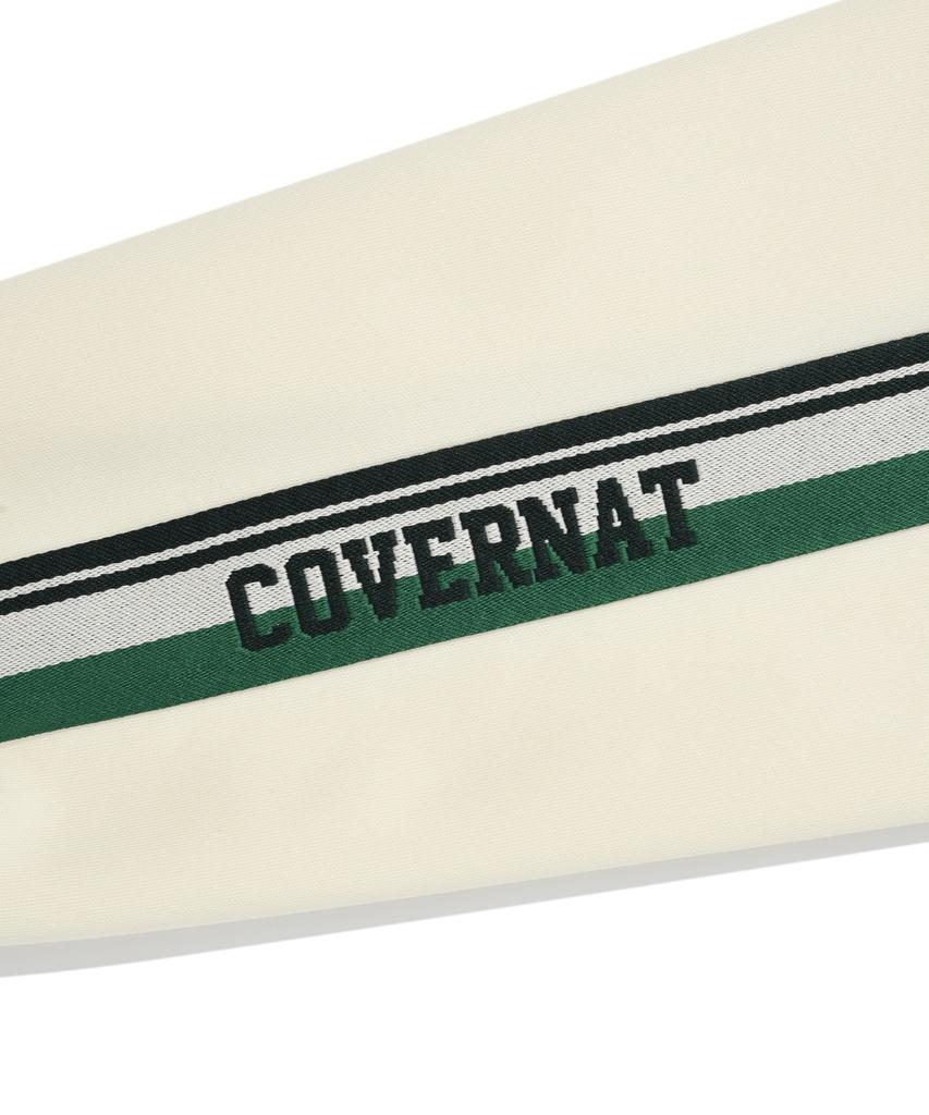 COVERNAT Retro Track Hoodie Zip-Up Cream