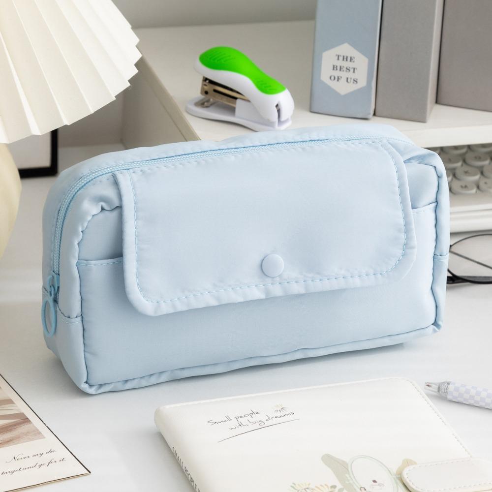 

Пенал большой вместимости Оксфордская сумка для хранения канцелярских товаров Новый пенал светло-синий