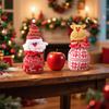 Christmas Knitted Doll Gift Bags, Reusable Sweet Bags, Snowman And Snowflake Shapes, Storage For Party Decorations, Festive And Holid
