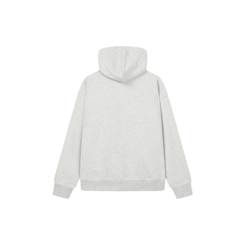 FILA Digital Letter Zipper Hoodie Jacket Unisex Jacket Ivory Gray F11U339501F-MG