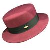 New French Retro Flat-top Woolen Top Hat Women's Autumn and Winter British Versatile Fashion Wide-brimmed Hat Simple