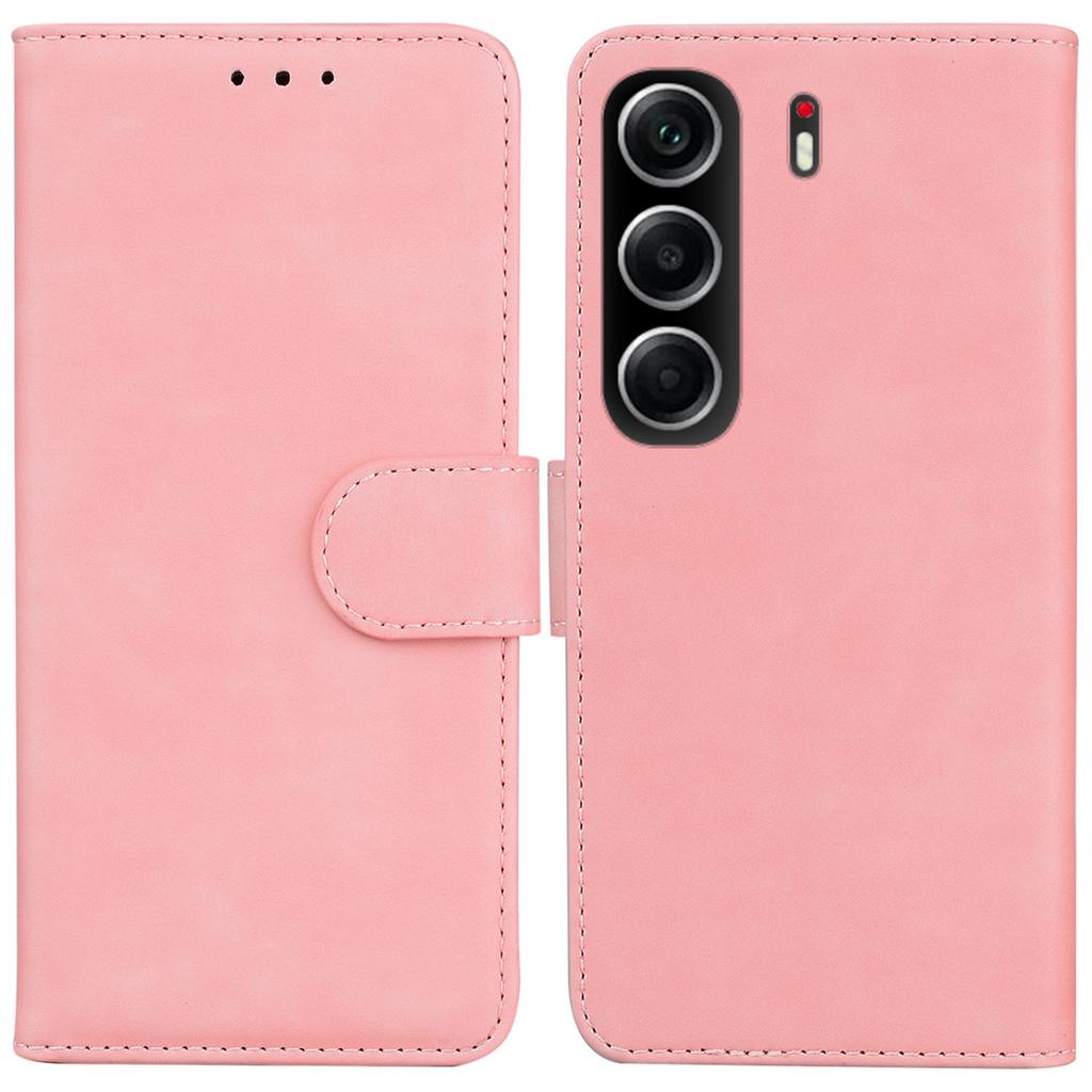 Dla TECNO Camon 40 4G Etui Jednokolorowe Skórzane Portfel Pokrowiec na Telefon