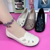 Women's sandals 2025 summer new hollow breathable flat bottom non-slip round head shallow mouth mother shoes sandals