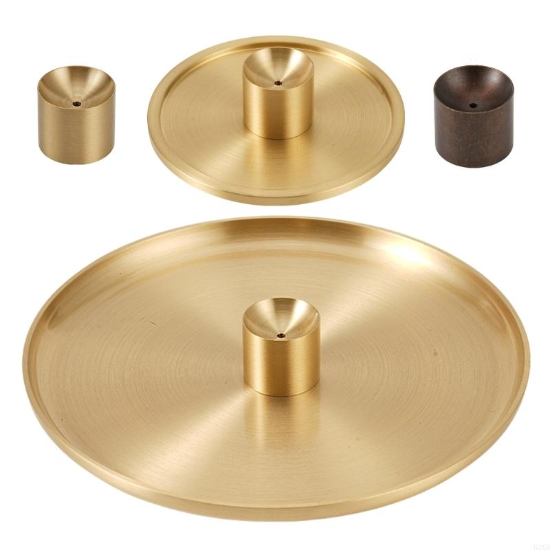 62KD Solid Brass Incenses Holder and Ashes Tray for Ceremony and Meditations